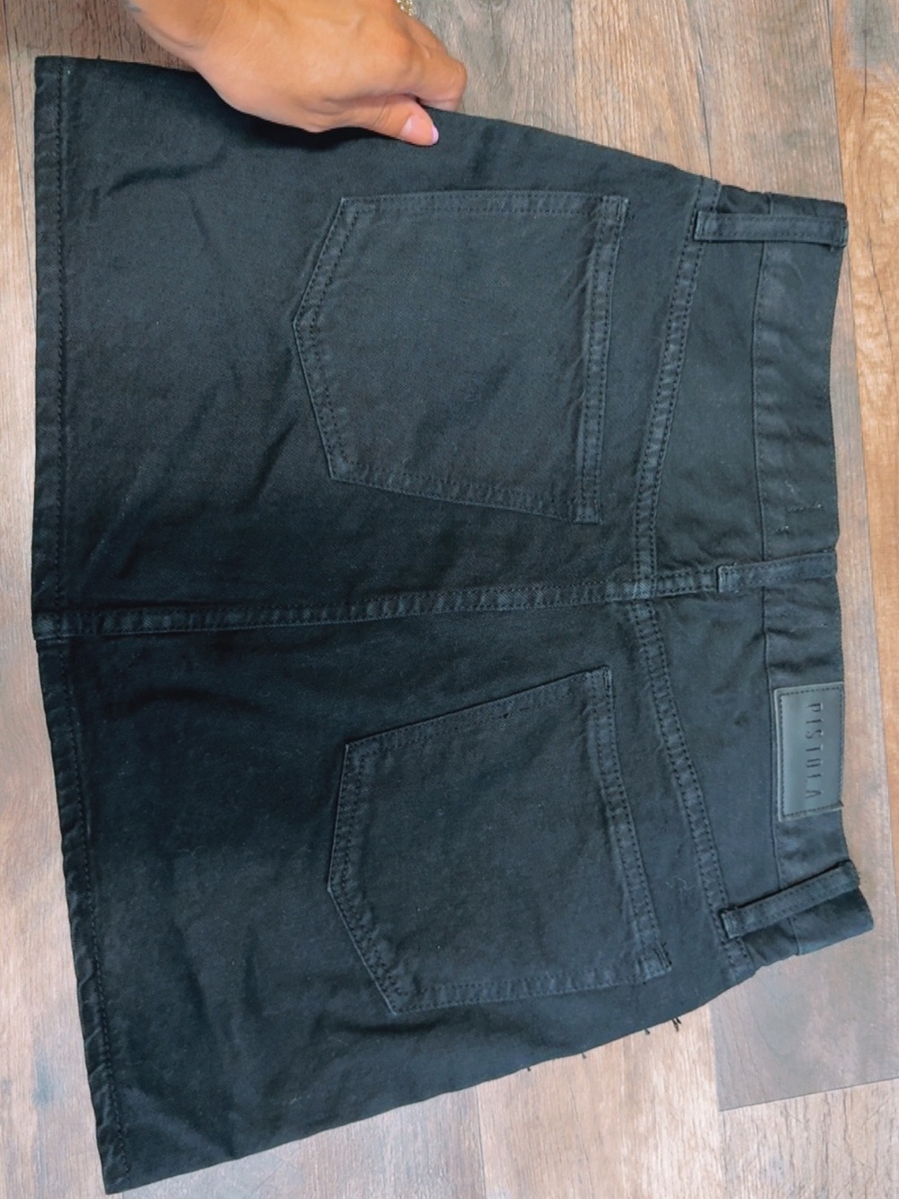 NWT Pistola Rhinestone Denim Mini Skirt - Picture 4 of 5